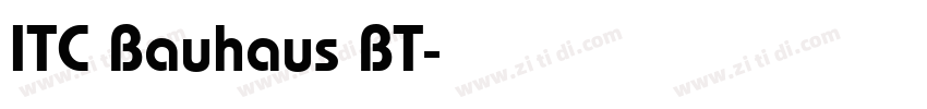 ITC Bauhaus BT字体转换